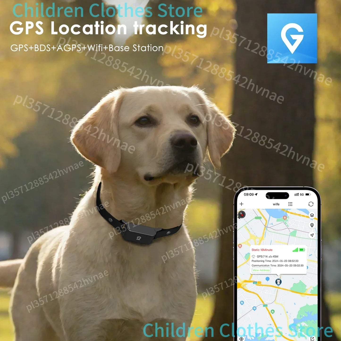 IP67 Waterproof Mini 4G GPS Animal Tracker Collar Anti-Lost Real Time Tracking Dog Cat Locator Pet Dog Cat Fashion Neck Collar